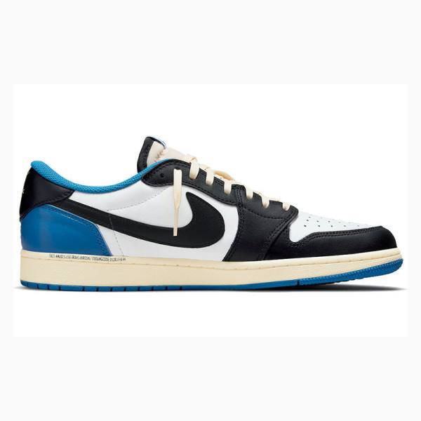 Blue / Black Men's Nike Low Travis Scott x Fragment Sneakers Air Jordan 1 | JD-759QY