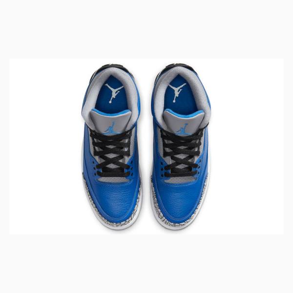 Blue / Grey Men's Nike Retro Varsity Royal Basketball Shoes Air Jordan 3 | JD-351ID