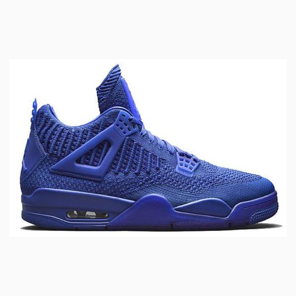 Blue Men's Nike Flyknit Hyper Royal Basketball Shoes Air Jordan 4 | JD-629YX