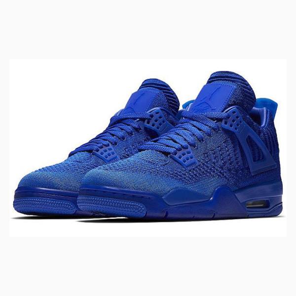 Blue Men's Nike Flyknit Hyper Royal Basketball Shoes Air Jordan 4 | JD-629YX