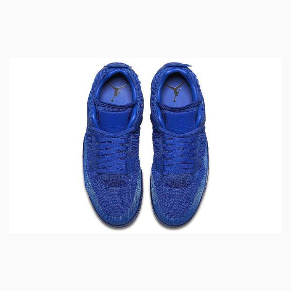 Blue Men's Nike Flyknit Hyper Royal Basketball Shoes Air Jordan 4 | JD-629YX