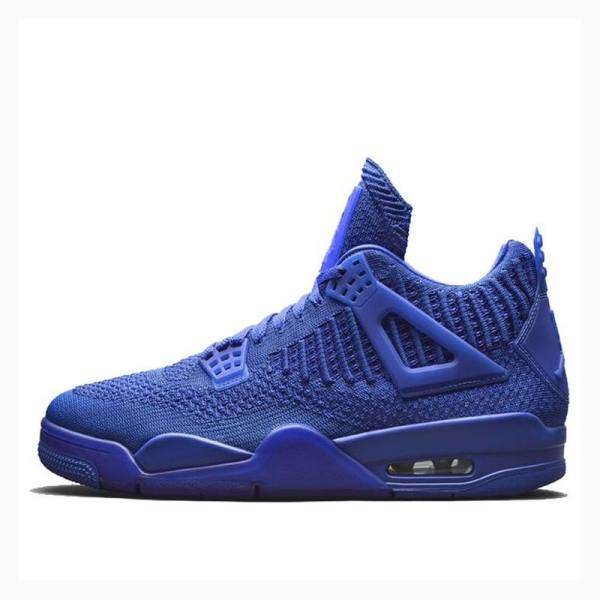 Blue Men\'s Nike Flyknit Hyper Royal Basketball Shoes Air Jordan 4 | JD-629YX