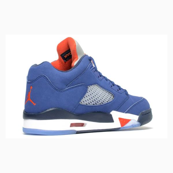 Blue Men's Nike Retro Low Knicks Sneakers Air Jordan 5 | JD-850YB