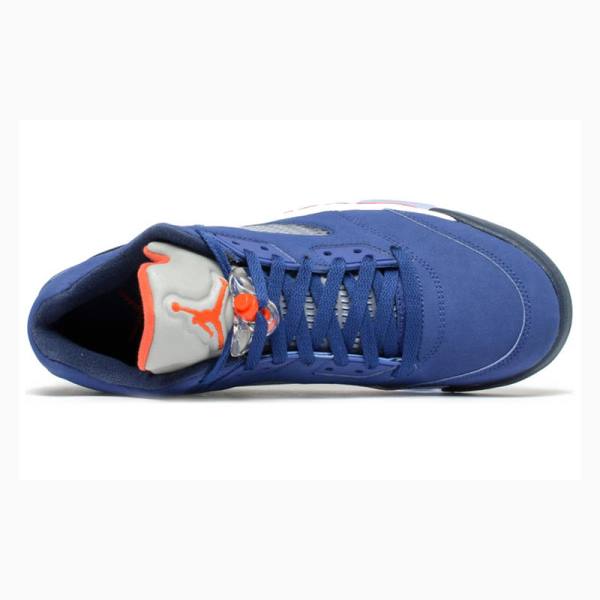 Blue Men's Nike Retro Low Knicks Sneakers Air Jordan 5 | JD-850YB