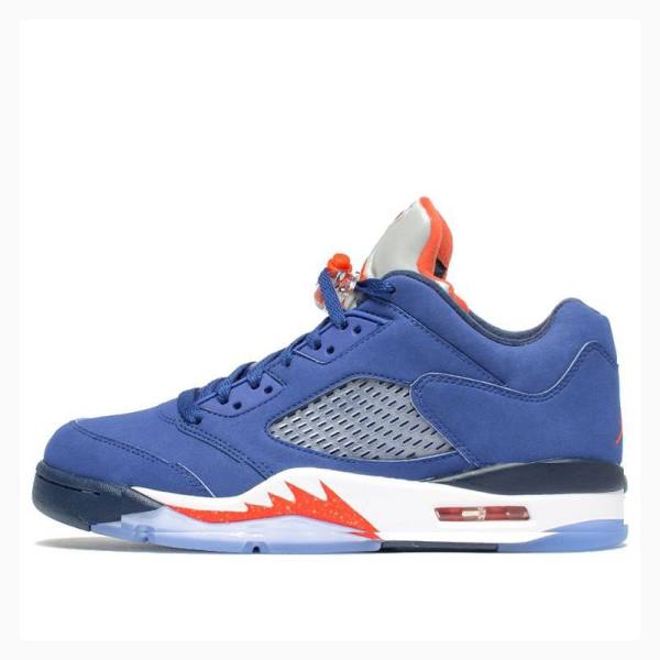 Blue Men\'s Nike Retro Low Knicks Sneakers Air Jordan 5 | JD-850YB