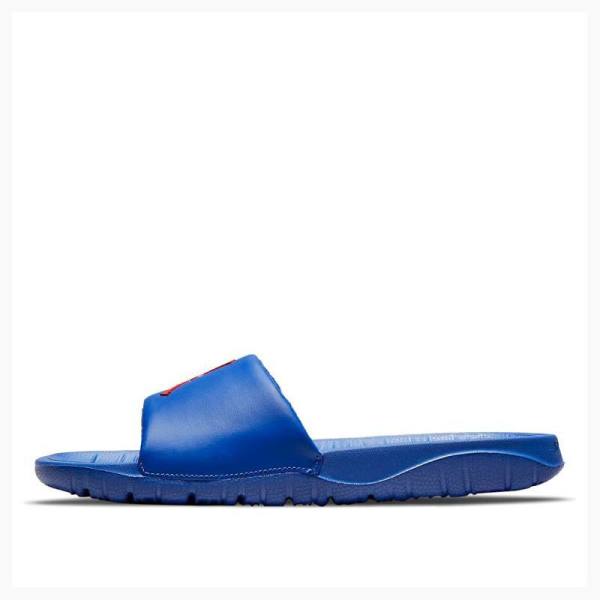 Blue / Red Men\'s Nike Break Slides Air Jordan | JD-076UF