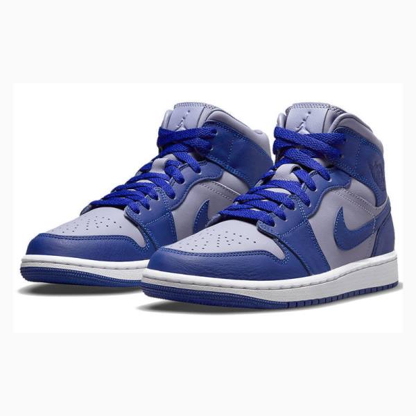 Blue Women's Nike Mid Iron Basketball Shoes Air Jordan 1 | JD-149ZW