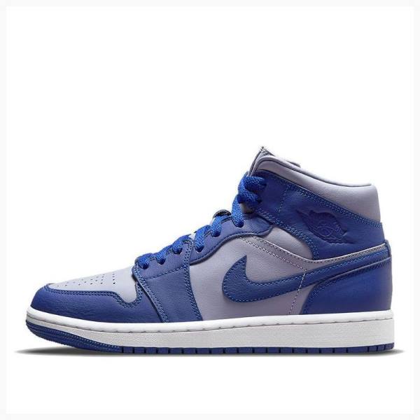 Blue Women\'s Nike Mid Iron Basketball Shoes Air Jordan 1 | JD-149ZW