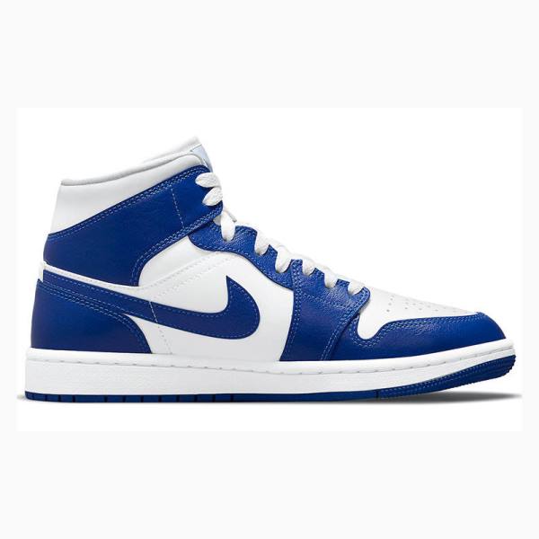 Blue Women's Nike Mid Kentucky Basketball Shoes Air Jordan 1 | JD-054TS