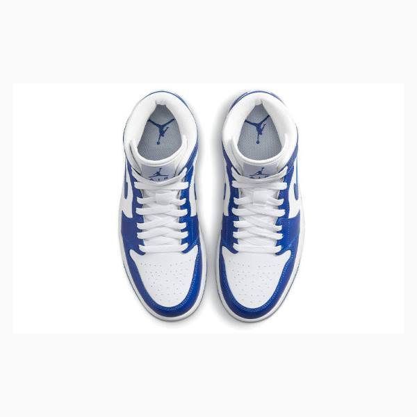 Blue Women's Nike Mid Kentucky Basketball Shoes Air Jordan 1 | JD-054TS