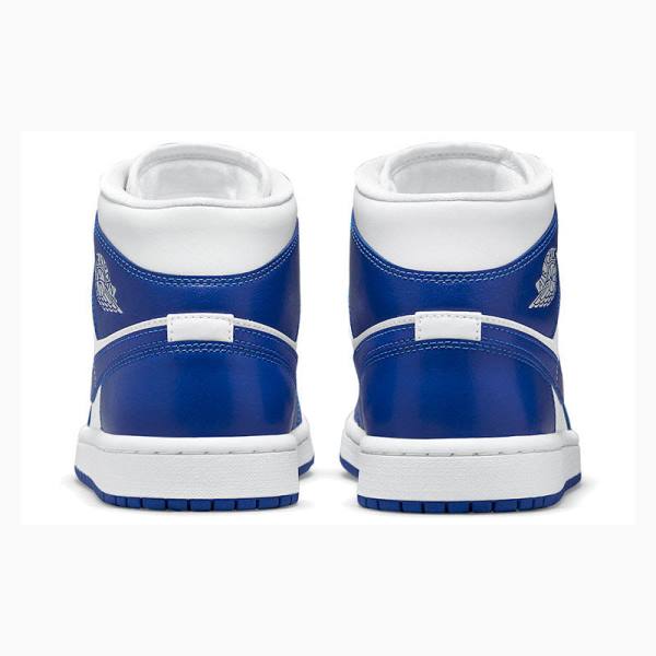 Blue Women's Nike Mid Kentucky Basketball Shoes Air Jordan 1 | JD-054TS