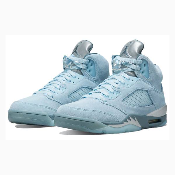 Blue Women's Nike Retro Bird Basketball Shoes Air Jordan 5 | JD-297WD