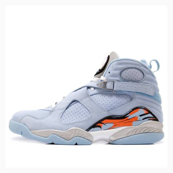 Blue Women\'s Nike Retro \'Ice Blue\' Basketball Shoes Air Jordan 8 | JD-594EN