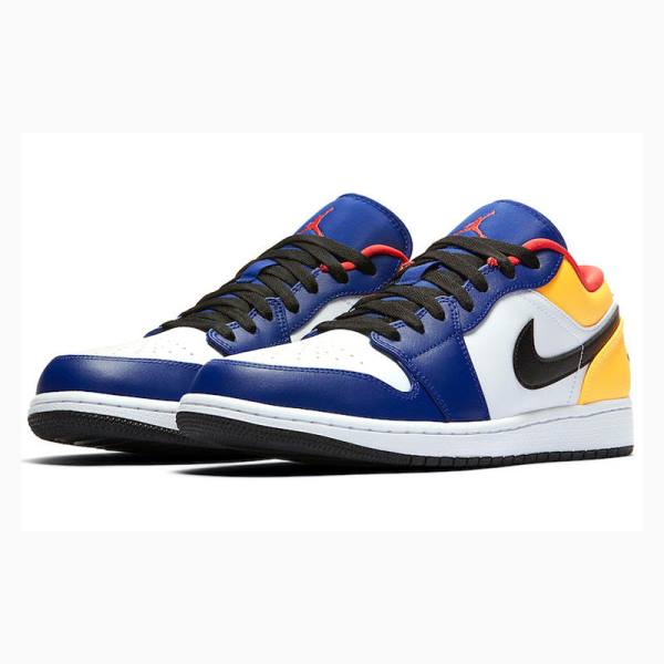 Blue / Yellow Men's Nike Retro Low Sneakers Air Jordan 1 | JD-780WR