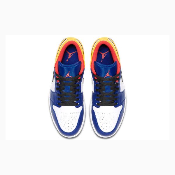 Blue / Yellow Men's Nike Retro Low Sneakers Air Jordan 1 | JD-780WR