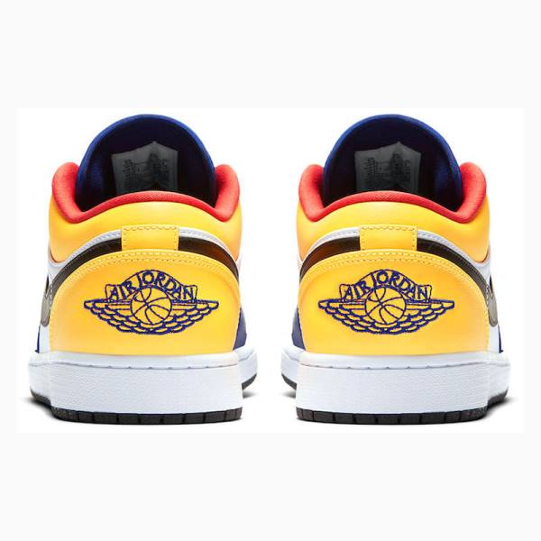 Blue / Yellow Men's Nike Retro Low Sneakers Air Jordan 1 | JD-780WR