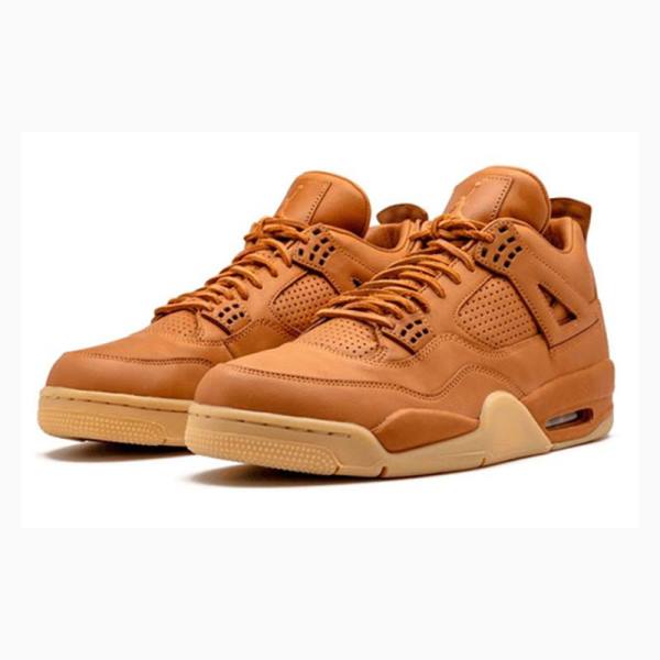 Brown Men's Nike Retro Premium Wheat Basketball Shoes Air Jordan 4 | JD-731MU