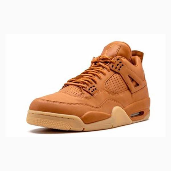 Brown Men's Nike Retro Premium Wheat Basketball Shoes Air Jordan 4 | JD-731MU