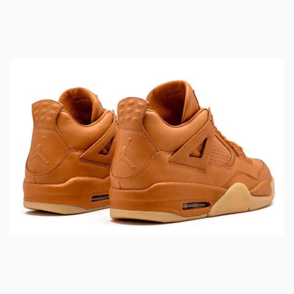 Brown Men's Nike Retro Premium Wheat Basketball Shoes Air Jordan 4 | JD-731MU