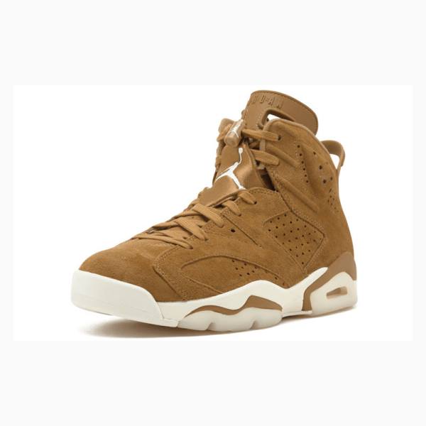 Brown Men's Nike Retro Wheat Basketball Shoes Air Jordan 6 | JD-027NC