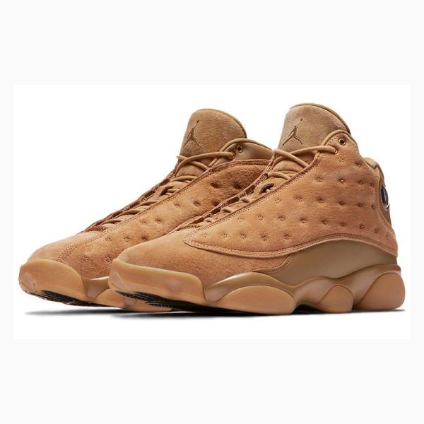 Brown Men's Nike Retro Wheat Basketball Shoes Air Jordan 13 | JD-428SX