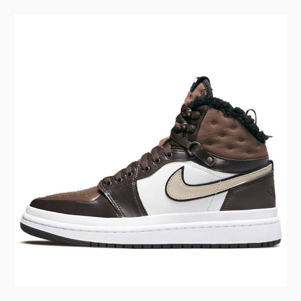 Brown / White Women\'s Nike Acclimate Basketball Shoes Air Jordan 1 | JD-189GZ