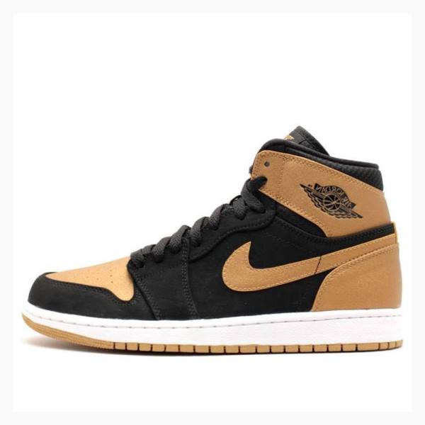 Gold / Black Men\'s Nike Retro High Melo Basketball Shoes Air Jordan 1 | JD-195YQ