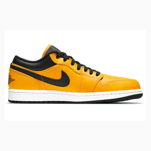 Gold / Black Men's Nike Retro Low Sneakers Air Jordan 1 | JD-905LM