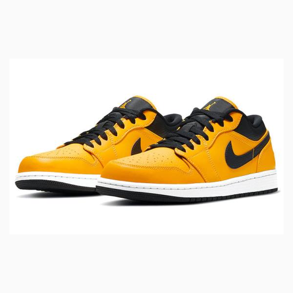 Gold / Black Men's Nike Retro Low Sneakers Air Jordan 1 | JD-905LM