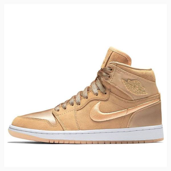 Gold Women\'s Nike Retro High SOH Ice Peach Basketball Shoes Air Jordan 1 | JD-357DQ