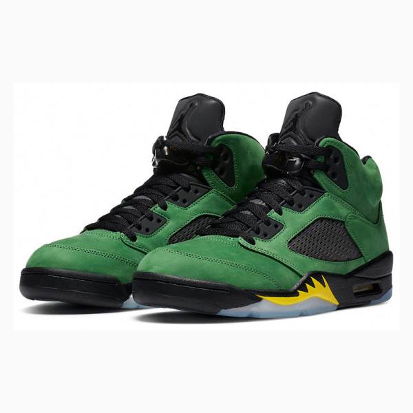 Green Men's Nike Retro SE Oregon Basketball Shoes Air Jordan 5 | JD-261JR