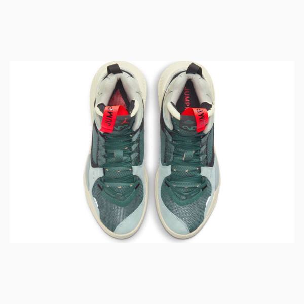 Green / White Men's Nike Delta Mid Running Shoes Air Jordan | JD-824WA