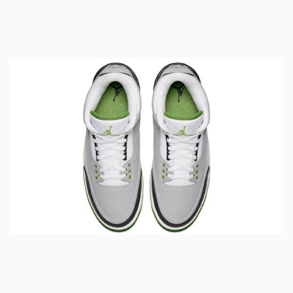 Grey / Black Men's Nike Retro Chlorophyll Basketball Shoes Air Jordan 3 | JD-207TQ