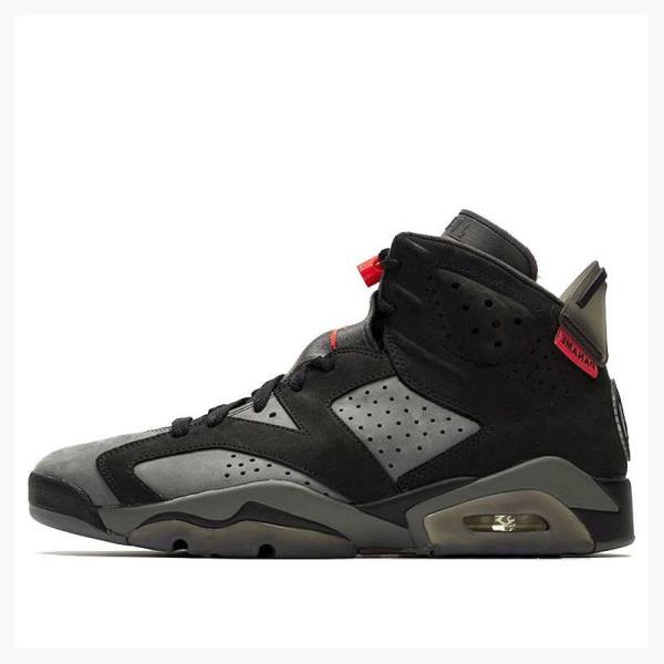 Grey / Black Men\'s Nike Retro PSG Iron Infrared Basketball Shoes Air Jordan 6 | JD-875BR