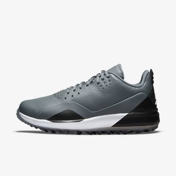 Grey / Black / White Men\'s Nike ADG 3 Cement Running Shoes Air Jordan | NK254IOV