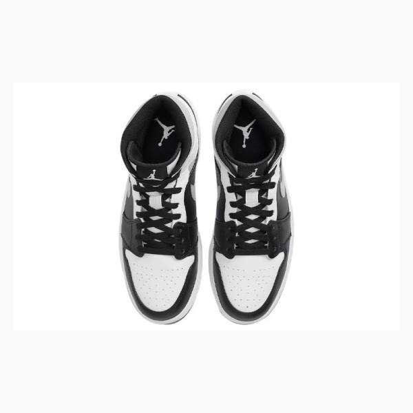 Grey / Black / White Men's Nike Mid Shadow Basketball Shoes Air Jordan 1 | JD-481BT