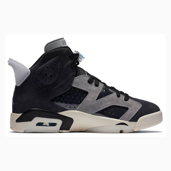 Grey / Black Women's Nike Retro Tech Chrome Basketball Shoes Air Jordan 6 | JD-720GR