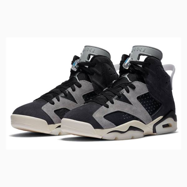 Grey / Black Women's Nike Retro Tech Chrome Basketball Shoes Air Jordan 6 | JD-720GR