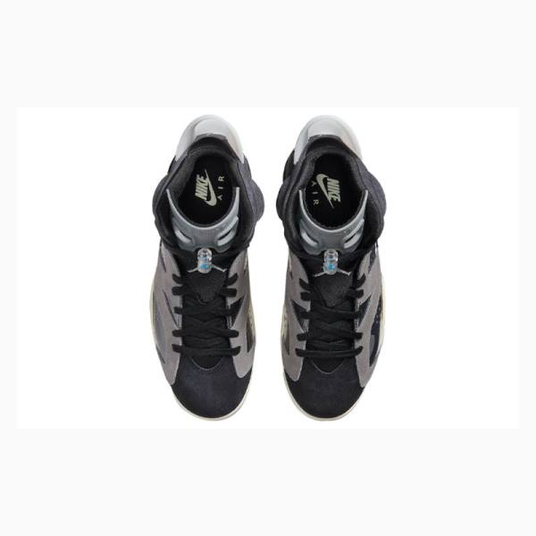 Grey / Black Women's Nike Retro Tech Chrome Basketball Shoes Air Jordan 6 | JD-720GR