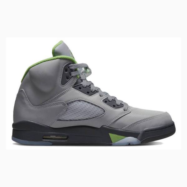 Grey / Green Men's Nike Bean 2022 Basketball Shoes Air Jordan 5 | JD-348ZM