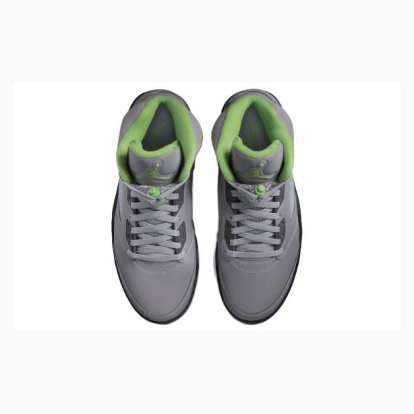 Grey / Green Men's Nike Bean 2022 Basketball Shoes Air Jordan 5 | JD-348ZM