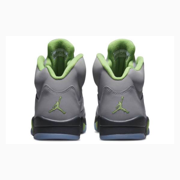 Grey / Green Men's Nike Bean 2022 Basketball Shoes Air Jordan 5 | JD-348ZM