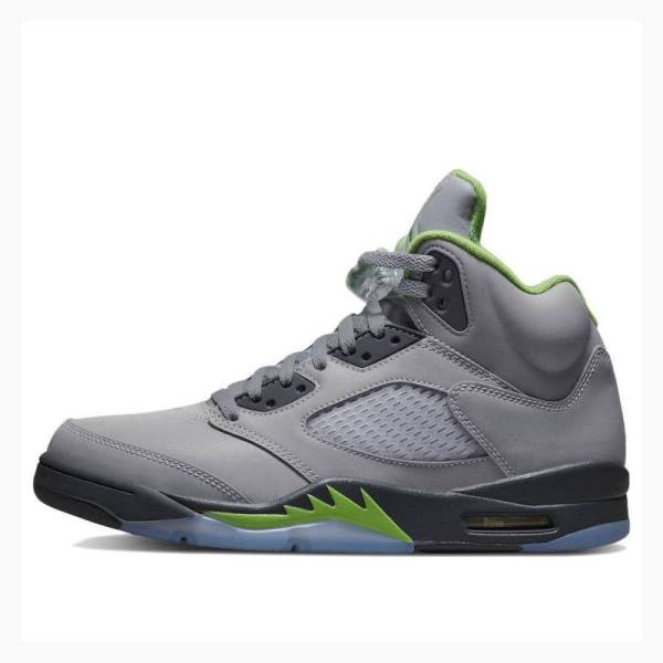 Grey / Green Men\'s Nike Bean 2022 Basketball Shoes Air Jordan 5 | JD-348ZM