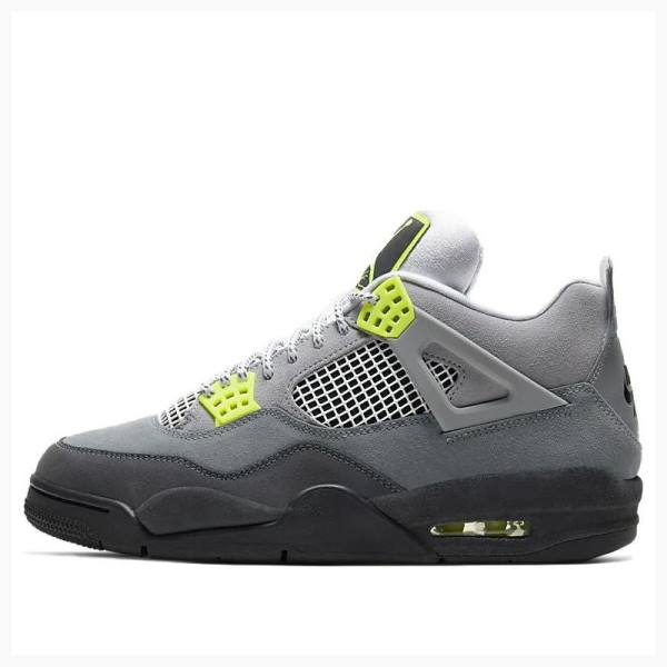 Grey / Green Men\'s Nike Retro SE \'Neon 95\' Neon Basketball Shoes Air Jordan 4 | JD-509ER