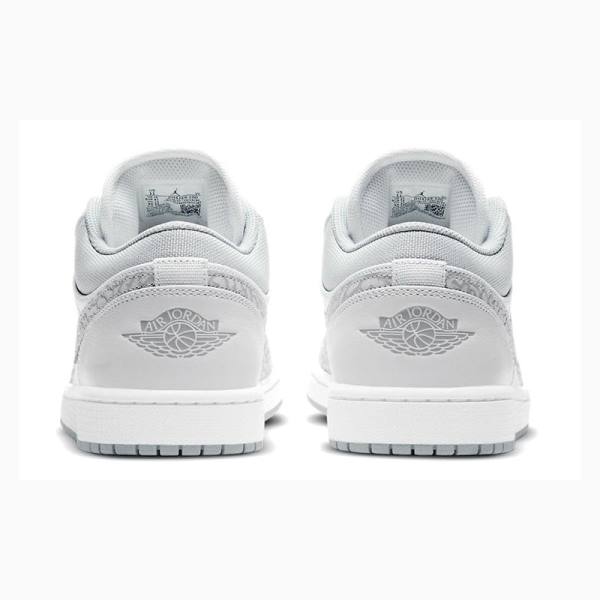 Grey Men's Nike Low Premium 'Elephant Print' Smoke Elephant Sneakers Air Jordan 1 | JD-462FW