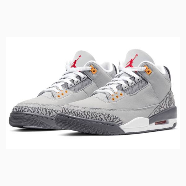 Grey Men's Nike Retro Cool 2021 Basketball Shoes Air Jordan 3 | JD-932QL