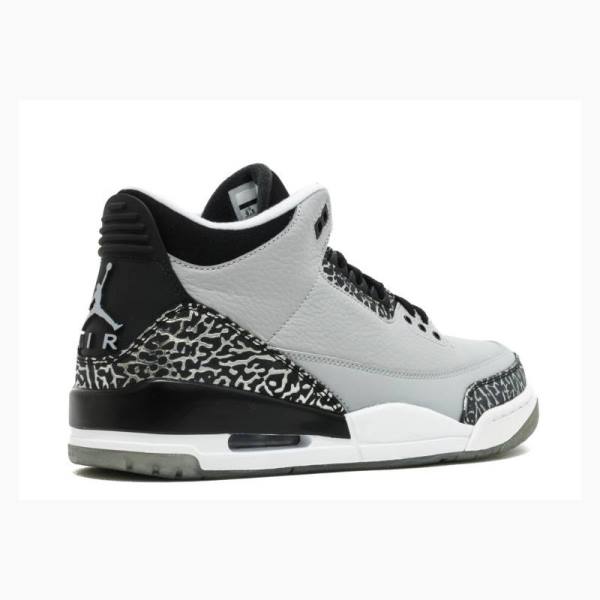 Grey Men's Nike Retro Wolf Basketball Shoes Air Jordan 3 | JD-560UI