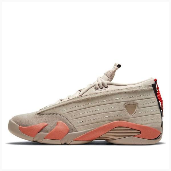 Grey / Orange Men\'s Nike Retro Low CLOT Terra Blush Sneakers Air Jordan 14 | JD-173ID