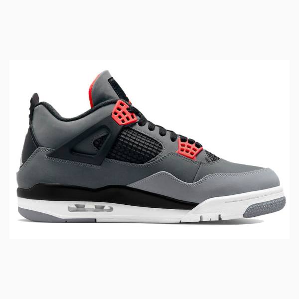 Grey / Red Men's Nike Infrared Basketball Shoes Air Jordan 4 | JD-705XT