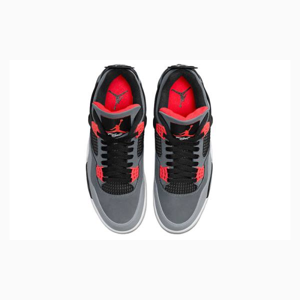 Grey / Red Men's Nike Infrared Basketball Shoes Air Jordan 4 | JD-705XT